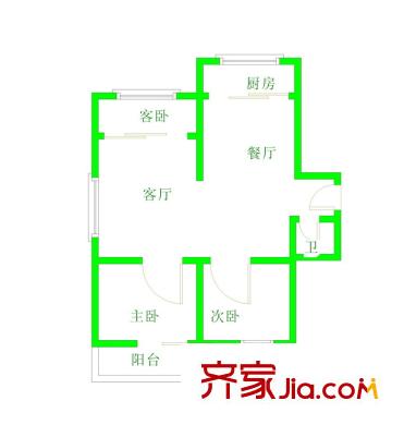  福會新村 2室戶型圖