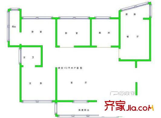唐山 銀安花園 戶型圖