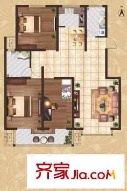 大悅福園標(biāo)準(zhǔn)層D戶型 3室2廳2衛(wèi)1廚