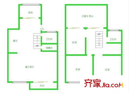 茶園山新村 3室 戶型圖