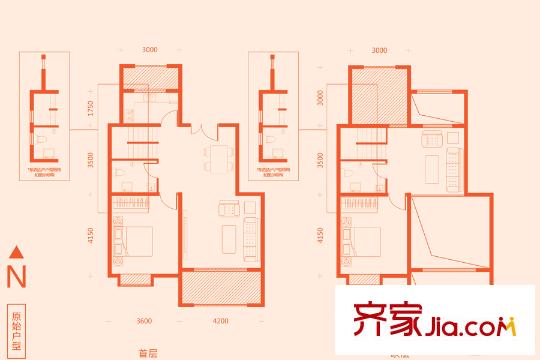 鳳城天鵝湖莊園5、6、7、9、10#樓標準層B1戶型 3室2廳2衛(wèi)1廚