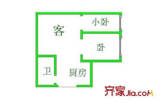 長樂苑 2室 戶型圖
