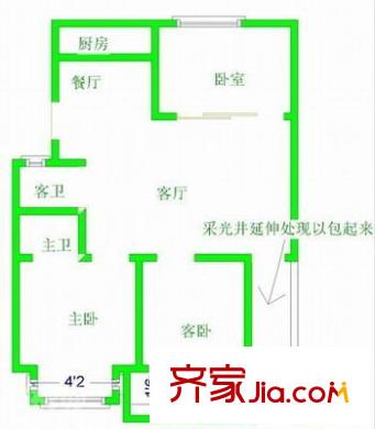 南臺(tái)新苑紫荊園 3室 戶型圖