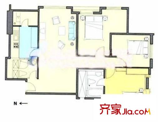 埔頂小區(qū)戶型圖浦頂小區(qū) 2室 戶型圖 2室1廳1衛(wèi)1廚
