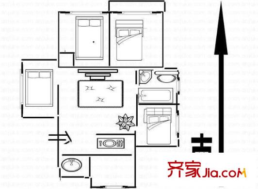 埔頂小區(qū)戶型圖浦頂小區(qū) 4室 戶型圖 4室2廳2衛(wèi)1廚