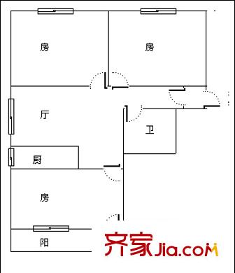 隆盛小區(qū) 3室 戶型圖