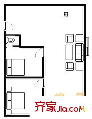 隆盛小區(qū) 4室 戶型圖