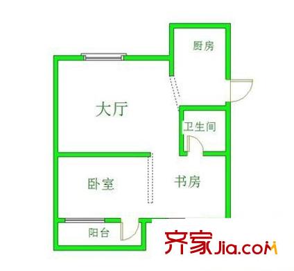 金輝新村 2室 戶型圖