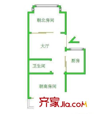 后縣小區(qū) 2室 戶型圖