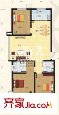 馨港酈景2號(hào)樓A戶型 3室2廳2衛(wèi)1廚