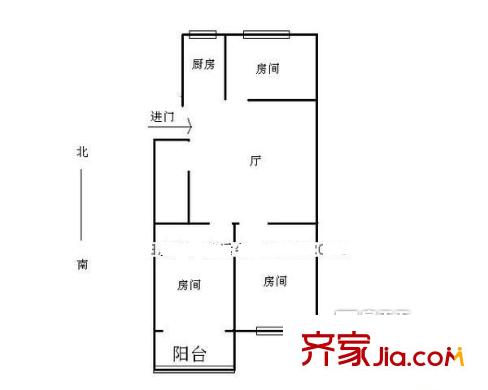 高工小區(qū) 3室戶型圖