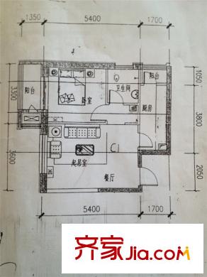 龍庭時代1號樓戶型c 1室1廳1衛(wèi)1廚