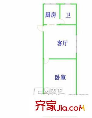 長順小區(qū)二期 1室戶型圖