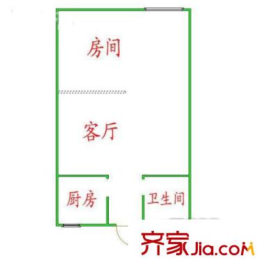 長順小區(qū)二期 1室戶型圖