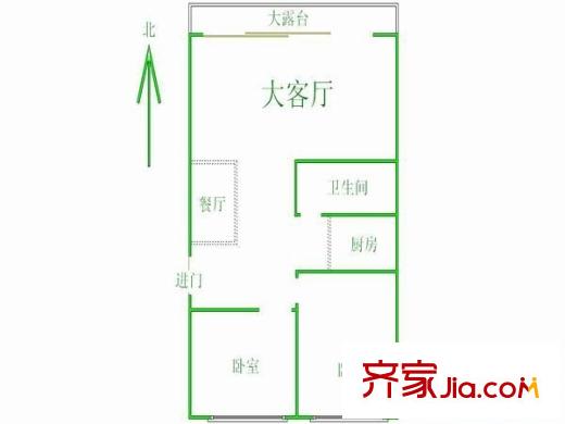 翠湖山莊 2室 戶型圖