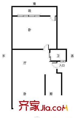 元帥廟新村 2室 戶型圖