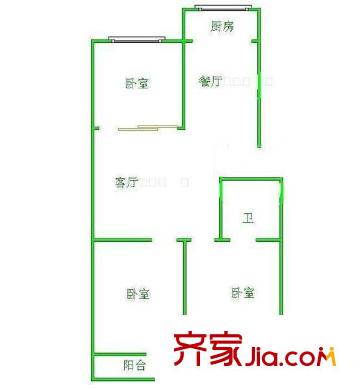 元帥廟新村 3室 戶型圖