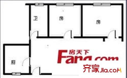 元帥廟新村 2室 戶型圖