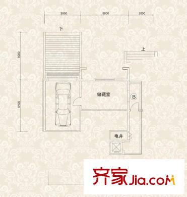 瀾水郡別墅5#樓358平方米B戶型一層 4室2廳3衛(wèi)1廚