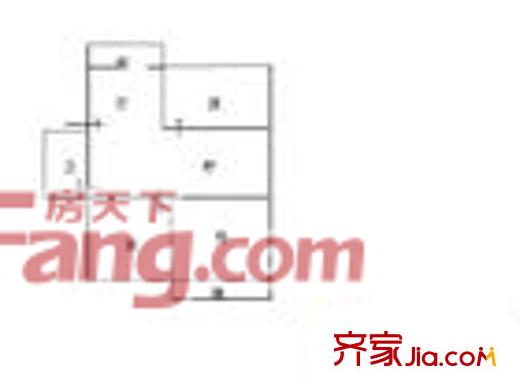 西城公寓 2室 戶型圖