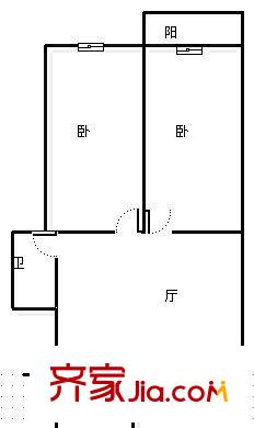 藝術(shù)家園 2室 戶型圖