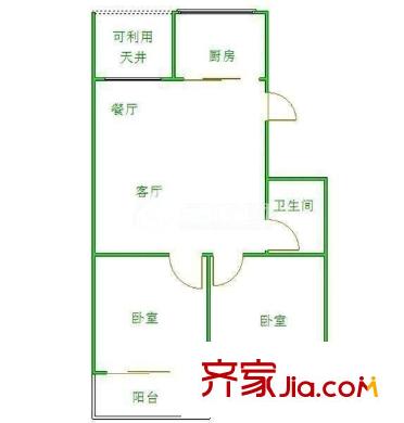 藝術(shù)家園 2室 戶型圖