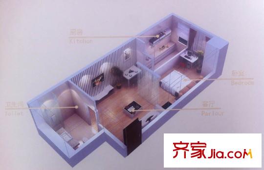 誠安友誼天地綜合樓A2舒心一居 1室1廳1衛(wèi)1廚