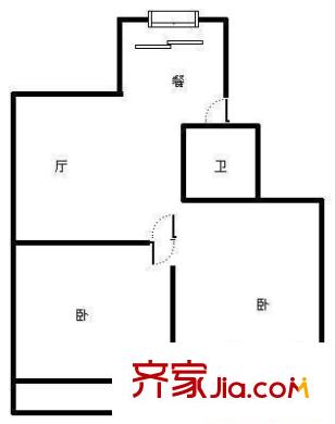 五鳳小區(qū) 2室 戶型圖