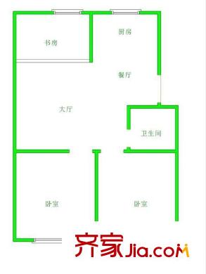 空港公寓 3室 戶型圖