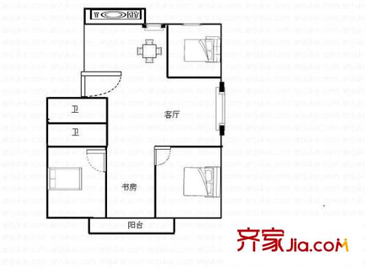 空港公寓 4室 戶型圖