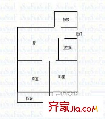 錦佳苑 2室戶型圖