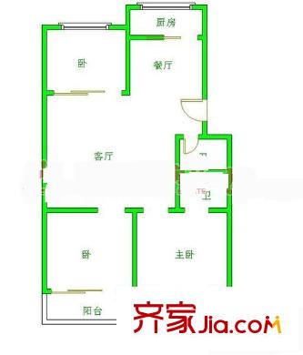 建華溫泉公寓二期戶型圖建華二期 3室 戶型圖 3室2廳2衛(wèi)1廚