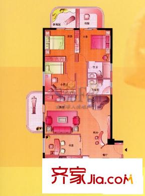 錦繡福城戶型圖4室2廳2衛(wèi)