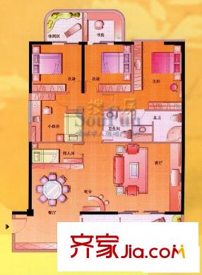 錦繡福城戶型圖4室2廳2衛(wèi)