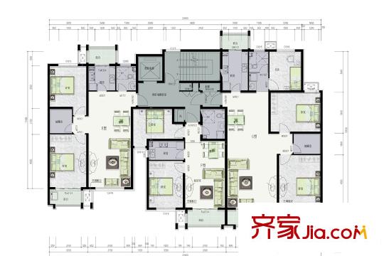 濱海名府101#樓三單元EFG戶型 2室2廳1衛(wèi)1廚