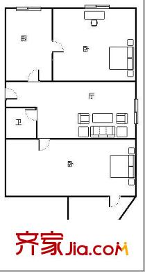 桂香新村 2室 戶型圖