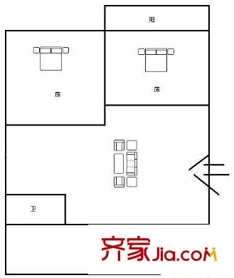 桂香新村 2室 戶型圖