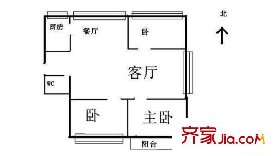 福新花園 3室 戶型圖