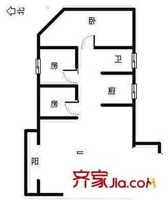 福明苑 3室 戶型圖