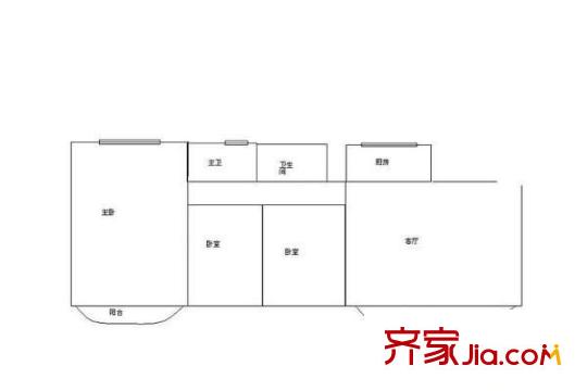 福明苑 3室 戶型圖
