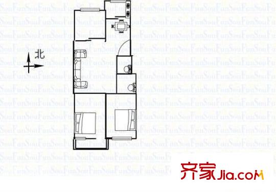 福霞小區(qū) 3室 戶型圖