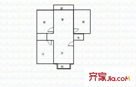 同心花園 3室 戶型圖