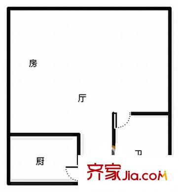 時(shí)代國際廣場 1室戶型圖