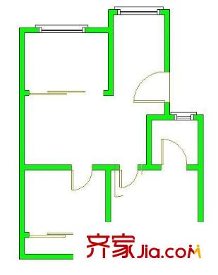省檢察院天騏路單位宿舍 3室 戶型圖
