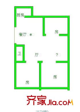 省檢察院天騏路單位宿舍 3室 戶型圖