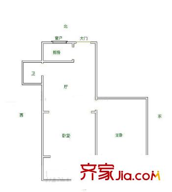 南方花園 2室戶型圖