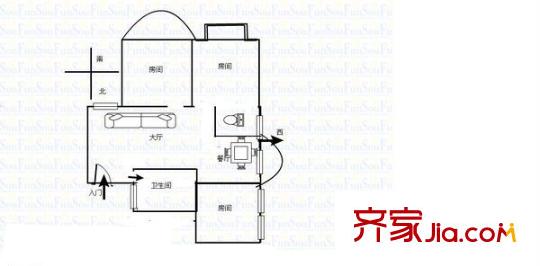 米蘭花苑 3室戶型圖