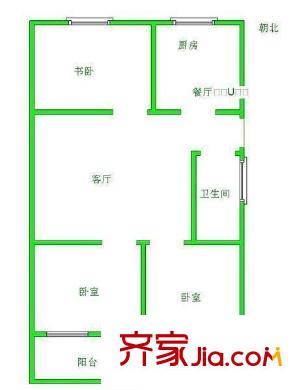 靈響小區(qū) 3室 戶型圖