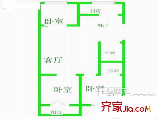 小康佳園 3室戶型圖