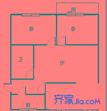 欣泰花園 3室 戶型圖